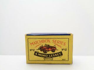 Orig.  Box For 1955 Moko Lesney Matchbox No.  12a 