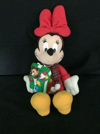 14 " Talking Minnie Mouse Plush Toy With Holiday Music Fisher Price/ Disney