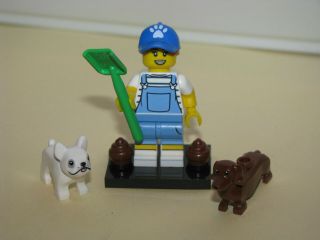 Lego Minifigure Series 19,  Dog Sitter/walker With 2 Dogs And Poop 71025