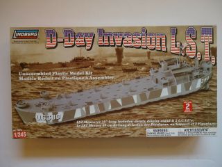 Lindberg 70876 1/245 D - Day Invasion Lst (landing Ship Tank)