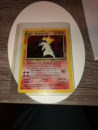 Old Vintage Pokemon Card Neo Genesis Rare Holo Typhlosion 18/111
