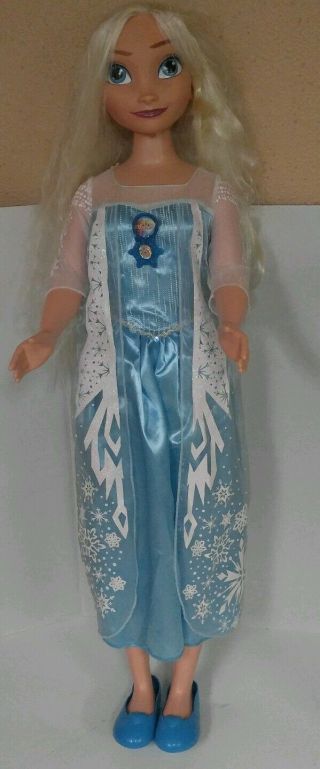Disney Frozen Princess My Size Elsa Big Large Doll 38 Inches See Photos