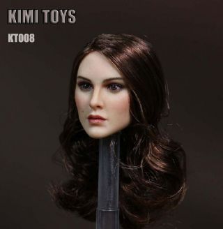 1/6 Natalie Portman Female Head Sculpt Kimi Kt008 For Hot Toys Phicen
