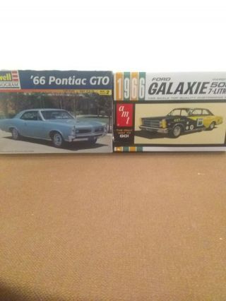 Revell 1/25th Scale,  1966 Gto,  Amt1966 Ford Galaxie 1/25th Scale