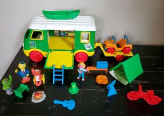 Tyco Sesame Street Camper Van Rv Set Figures Boat Trailer Jeep Tent Vintage