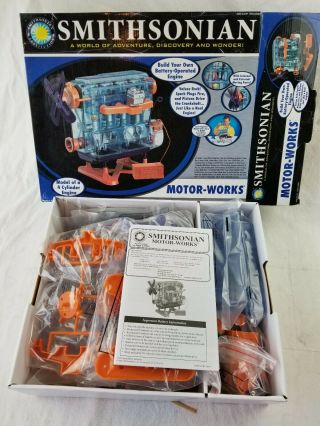 Smithsonian Motor - Build A 4 Cylinder Engine 90803 Ages 8 Up Open Box