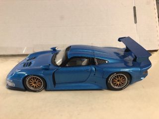Ut Models 1:18 Scale Porsche 911 Gt1 Metallic Blue Rate Street Die Cast 1/18