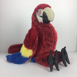 Folkmanis Scarlet Macaw Hand Puppet Large Full Body Plush Red Parrot Bird
