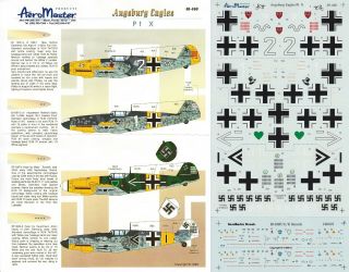 Aeromaster Decals 1/48 Messerschmitt Bf 109f/g - 6 Stab 7.  /jg 54 Jg 11 (luftwaffe)