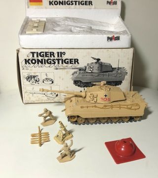 Vintage Polistil WW2 King Tiger Tank Solido Panzer Konigstiger 2