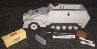 Lego Custom Ww2 German Sdkfz 3a Maultier,  Sdkfz 250,  Opel Staffcar,  Much More