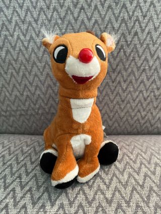 Gemmy Rudolph The Red Nosed Reindeer Animated Singing 8 Inches Tall