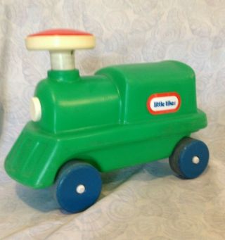 Vintage Little Tikes Chugga Choo Green Riding Engine Train Car With Sound