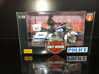 1/18 Maisto Harley Davidson California Highway Patrol (chp) Motorcycle Series 4