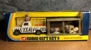 Vintage Corgi Toys | Gift Set 8 | Lions Of Longleat | Box