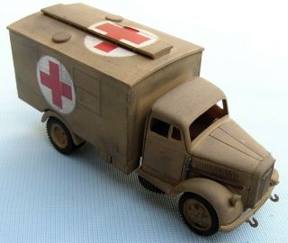 Opel Blitz Ambulance,  Scale 1/72,  Hand - Made Plastic Model