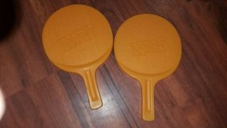 2 Replacement Official Plastic Paddles For Vintage Nerf Ping Pong Game