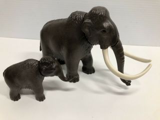 Playmobil Stone Age Wooly Mammoth With Baby Euc Retired