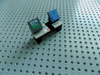 Lego Minifigure Accessory Desk W Radar Control Panel Computers Key Boards Mail