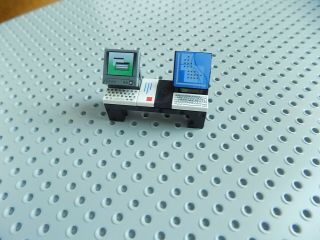 Lego Minifigure Accessory Desk w Radar Control Panel Computers Key Boards Mail 2