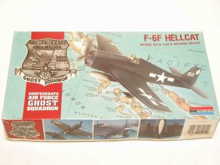 1/48 Monogram Revell F - 6f Hellcat Ghost Squad Plastic Scale Model Kit Complete
