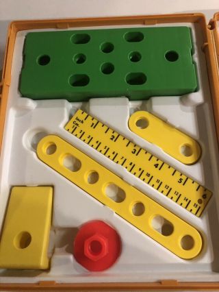 Vintage 1977 FISHER PRICE Tool Kit w/Tools Wind Up Drill Complete Set A2 2
