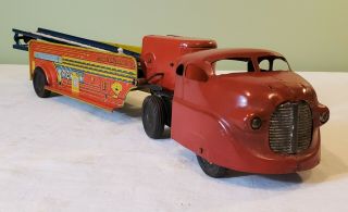 Wyandotte Toys Gmc Shark - Nose Cab Hook & Ladder Tt Fire Truck 40 