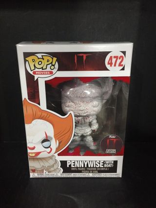 It Pennywise The Clown With Boat Pop Vinyl Custom Bloody Chase Exclusive