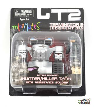 Terminator 2 T2 Minimates Battle Hunter/killer Tank & Resistance Soldier