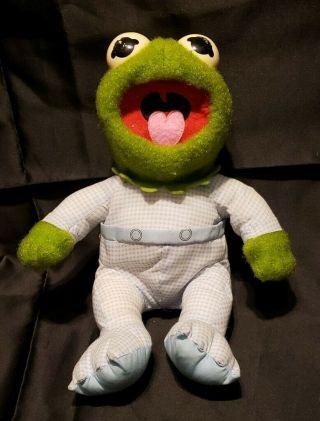 1984 Vintage Pampers Baby Kermit Plush Muppet Babies Jim Henson Pjs Pajamas