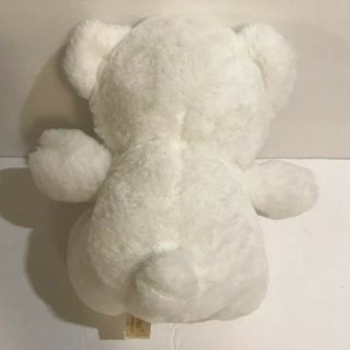 DAN DEE Collector ' s Choice Soft White Teddy Bear Stuffed Plush Animal w/ Red Bow 3