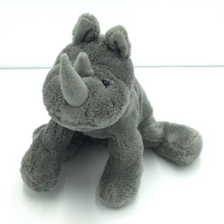 Gund Gray Rhino Rhinoceros Plush Soft Toy Stuffed 10 " 46239 Animal