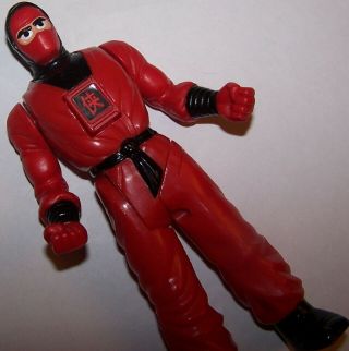 Vintage 1994 Karate Fighters Milton Bradley Red Ninja Action Figure