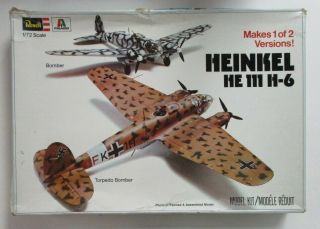 Revell 1/72nd Scale Heinkel He 111 H - 6 Kit No.  H - 2016 In Open Box