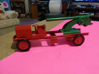 Early Pressed Steel Wind Up Kingsbury Army Artillery Cannon Tractor Truck
