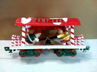 Vintage Bright 183 Train Musical Christmas Express Train Elf Pump Rail Car