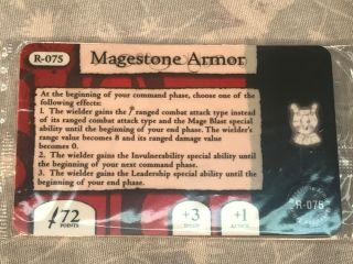 Mage Knight Relic Card Magestone Armor R - 075