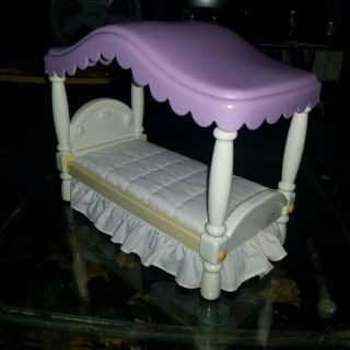 Little Tikes Barbie My Size Dollhouse Canopy Bed Doll Furniture 14x7x12