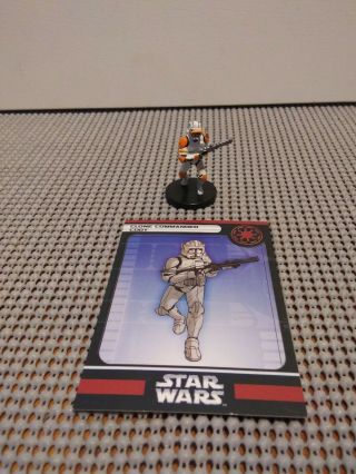 Star Wars Miniatures Champions Of The Force Clone Commander Cody With Card 22