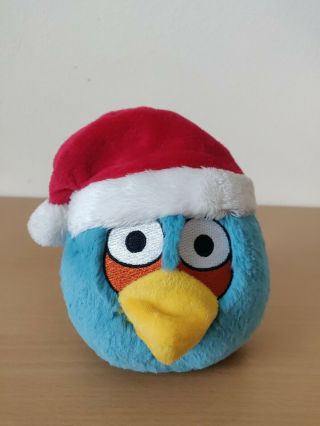 Angry Birds Seasons Plush Santa Hat Blue Bird 5 "