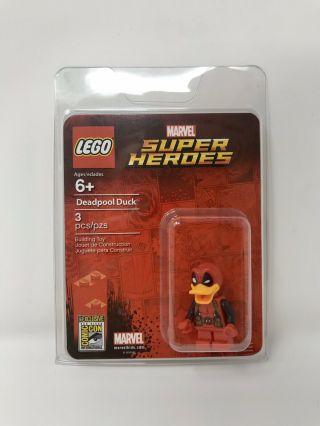 2017 Sdcc San Diego Comic Con Lego Exclusive Minifigure Deadpool Duck Marvel