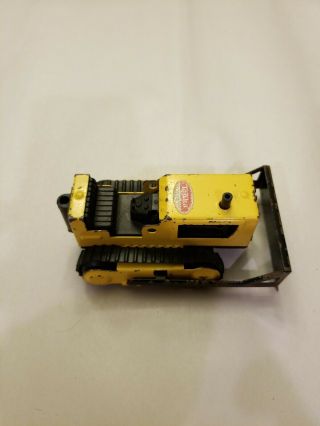 Vintage Mini Tonka Bulldozer Small Dozer Yellow Black Pressed Steel 4.  5” Usa