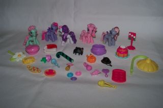 Set Of 5 My Little Ponies From Ponyville And 26 Misc Accessories
