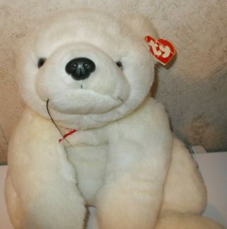 TY PAWS White Large BEANIE Polar Bear Plush Stuffed Animal Toy 26 