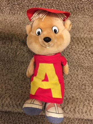 Alivin From Alvin The Chipmunks Plush Doll 1983 Vintage 10 " Stuffed Animal Htf