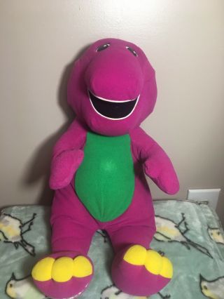 Kids Kidz Boys Girls Barney Vintage Talking Barney The Purple Dinosaur 16 " 1996