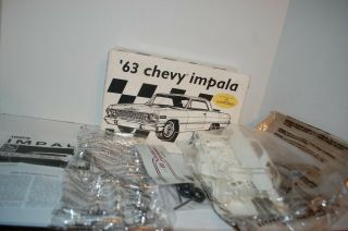1994 Amt 1963 Chevrolet Impala 1/25 Model Kit Opened Check Photos Pn 6834 Jn