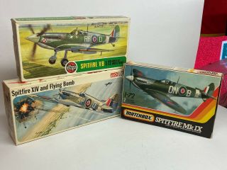 Airfix,  Frog & Matchbox 1/72 Supermarine Spitfire Kits X 3,  Classic Kits.
