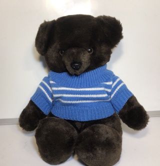 Russ Vintage Teddy Bear Cocoa Brown Soft Caress Pet Plush 15” Stuffed