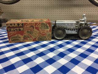 Vintage Marx Toys Early Pressed Steel Dozer With Box